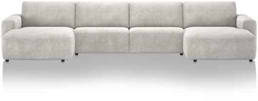 Longchair links - 3 zits zonder armen - longchair rechts