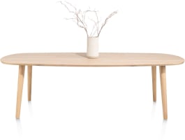 eetkamertafel 260 x 110 cm - Deens ovaal blad met houten poot