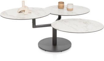 salontafel draaibaar - ca. 100 x 100 cm (3 bladen rond)