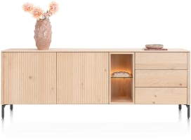 Sideboard 210 cm. - 2 türen + 3 schubladen + 2 nischen