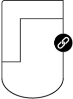 longchair curved incl. 2 armkussens - links