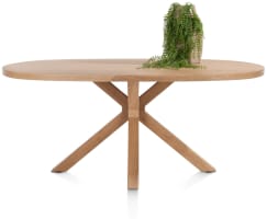 Tisch 180 x 110 cm - oval - Mittelfuß Holz