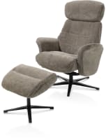 relaxfauteuil (incl. poef) - stof Livigno