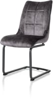 chaise - pieds traineau carre + poignee - tissu karese