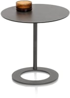 Couchtisch rund 50 cm - Keramik auf Glas