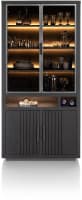 vitrine 100 cm - 2-glasdeuren + 2-deuren + 2-niches (+ LED)
