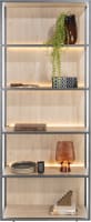bibliotheque 80 cm. - 5-niches (+ LED)