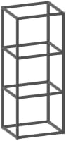 etagere de base 45 cm - 3 niveaux - 2 supports