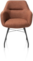 fauteuil - cadre off black + 4 pieds + poignee - tissu Ponti