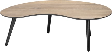 table basse 100 x 59 cm - forme haricot - hauteur 32 cm