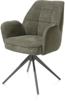 chaise a accoudoirs - pietement graphite - pivotante - confort ressorts - combi Calabria / Vad