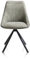 chaise cadre noir 4-pieds + combi tissu Savannah / Pala