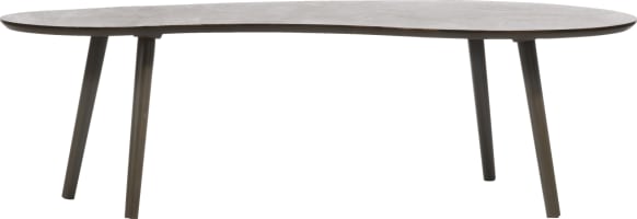 Capri salontafel kidney ca. 65 x 122 cm. - bruin