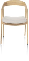 chaise à accoudoirs - chêne naturel avec siege tissu Brioni