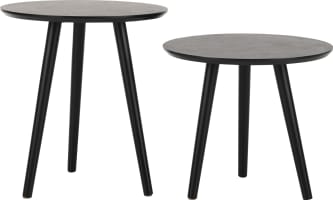 Capri ensemble de table basse ronde 45 cm. - noir