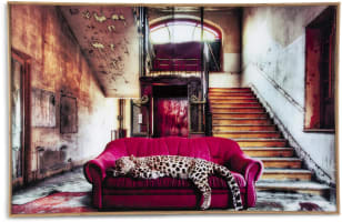 Lazy Cheetah schilderij 140x90cm