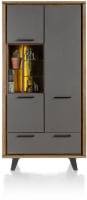 armoire 100 cm - 3-portes + 1-tiroir + 5-niches (+ LED)