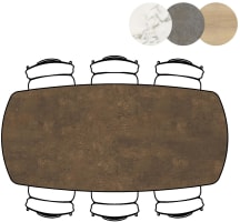 bartafel ovaal - 200 x 105 cm - (hoogte 92 cm)