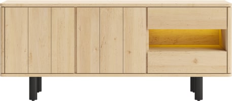 Sideboard 190 cm - 2-Tueren + 2-Laden + 1-Nische (+ LED)