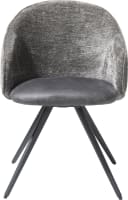 fauteuil 4-pieds - noir (ROB) - pivotant - tissu Calabria