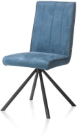 Stuhl - 4 Füße schwarz - Stoff Calabria 4 farben