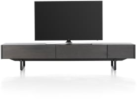 meuble tv 237 cm - 1-tiroir + 2-portes rabattantes