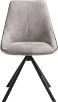 Stuhl schwarz Gestell 4-Füße + combi Stoff Savannah / Pala