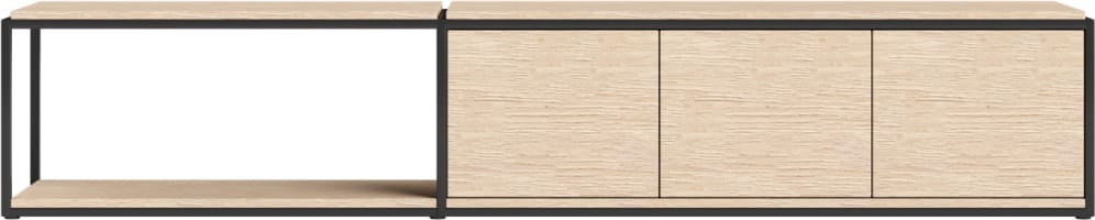 TV-Sideboard 225 cm - 3-Tueren - 1 Niveau