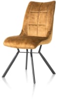 chaise - 4-pieds avec liaison croissee + poignee - tissu karese
