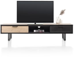 meuble tv 200 cm - 2-tiroirs + 1-niche