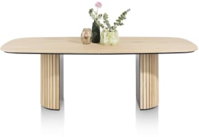 table ovale 240 x 120 cm (pied en bois)