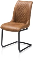 chaise + poignee ronde - cadre off black - tissu Secillia