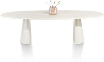 table ovale 270 x 120 cm. - stone-skin - pied cone