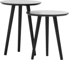 Capri ensemble de table basse ronde 45 cm. - noir