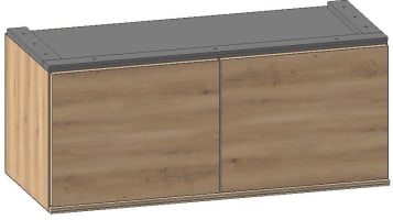 Schrank 90 cm - niedrig - 1 Niveau - 2-Türen