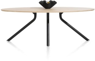 table 250 x 110 cm. - ellipse - pied central long