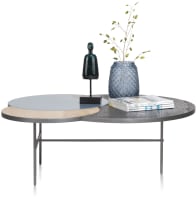 table basse 3-plateaux - 110 x 85 cm