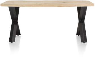 table 190 x 100 cm - bois - pied forme X