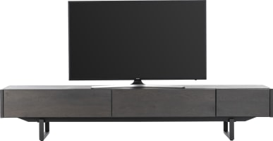 meuble tv 237 cm - 1-tiroir + 2-portes rabattantes