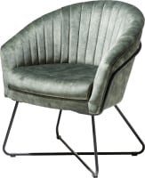 fauteuil met metalen frame recht zwart (rob) - selected choices