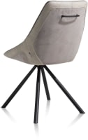 Stuhl schwarz Gestell 4-Füße + combi Stoff Savannah / Pala