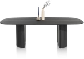ovaler Tisch 240 x 120 cm (Fuß aus Holz)