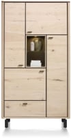 armoire 110 cm - 4-portes + 1-tiroir + 2-niches