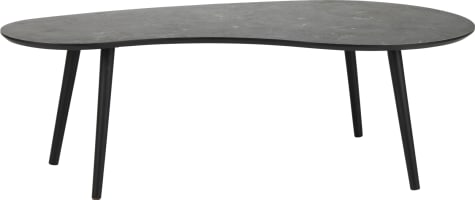 Capri table basse kidney ca. 65 x 122 cm. - noir