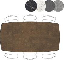 bartafel 210 x 110 cm - 4-poten (hoogte 92 cm)