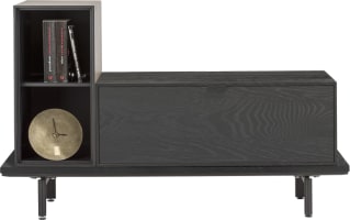 Box 60 x 30 cm lackiert + Box 30 x 60 cm mit Klappe + Plattform 100 cm mit 2 Metallfuessen