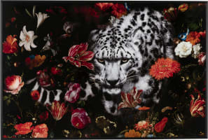 Floral Cheetah schilderij 120x80cm