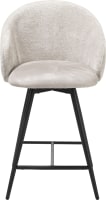 chaise de bar 4-pieds - noir (ROB) - pivotant - tissu Calabria / Enzo