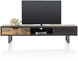 meuble tv 200 cm - 2-tiroirs + 1-niche
