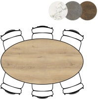 table de bar ellipse - 180 x 100 cm (hauteur 92 cm)